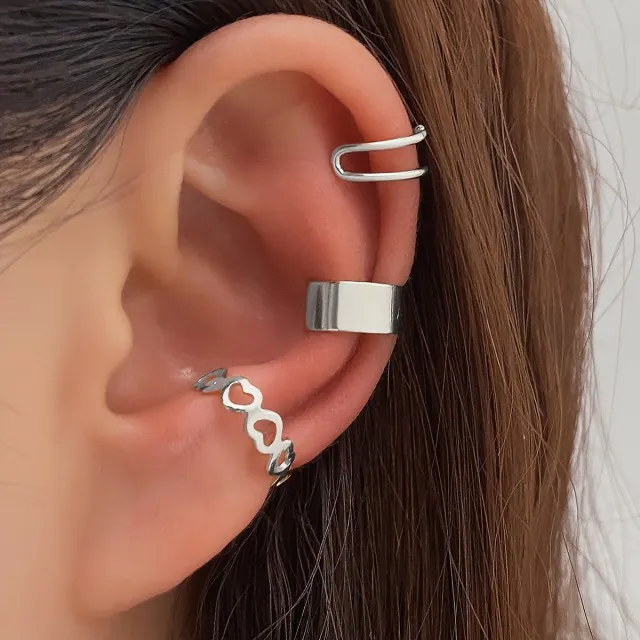 3-delni set uhanov (ear cuff) – brez potrebe po luknjicah
