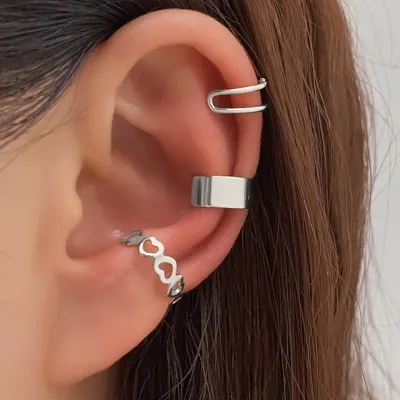 3-delni set uhanov (ear cuff) – brez potrebe po luknjicah