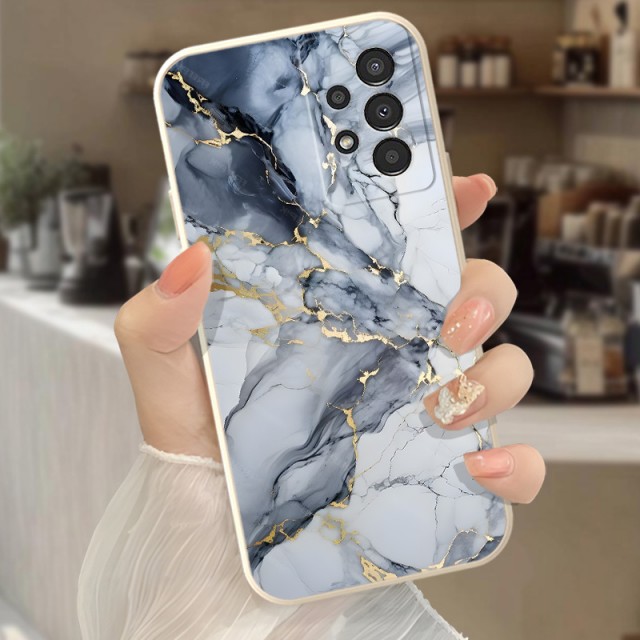 Elegantni ovitek za Samsung – marmor z zlatimi detajli Samsung Galaxy A55