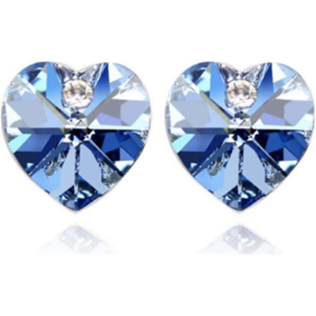 Naušnice sa kristalima Blue hearts