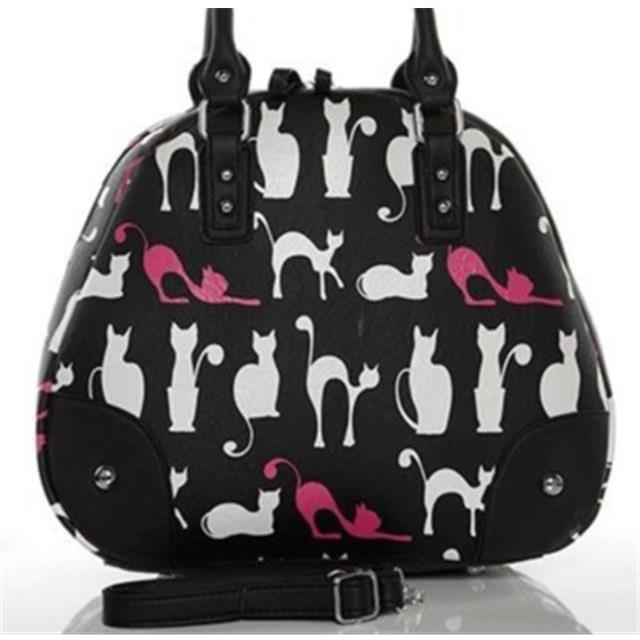 Modna torbica Kitty črna-roza