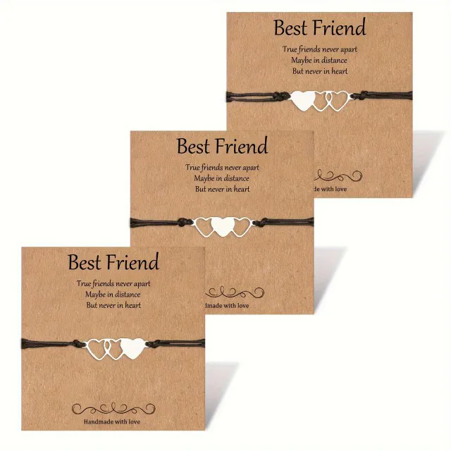 Komplet 3 zapestnic s posvetilom BEST FRIEND