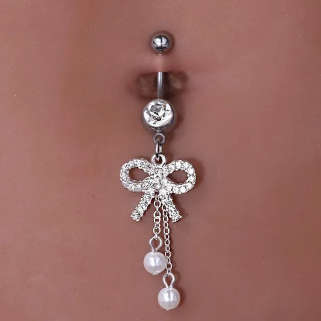 Piercing za popek z daljšo pentljico