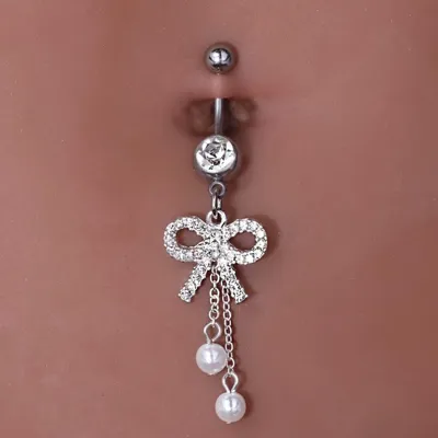 Piercing za popek z daljšo pentljico