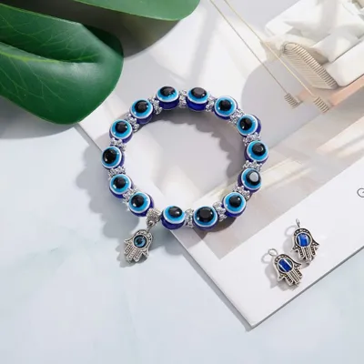 Zapestnica z Evil Eye in obeskom Fatima