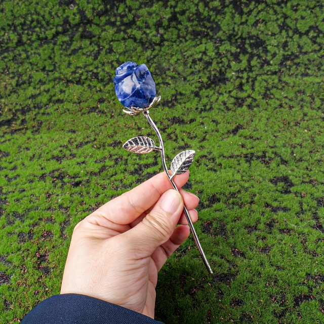 Dekorativna vrtnica iz naravnega kamna – Sodalit (Sodalite)