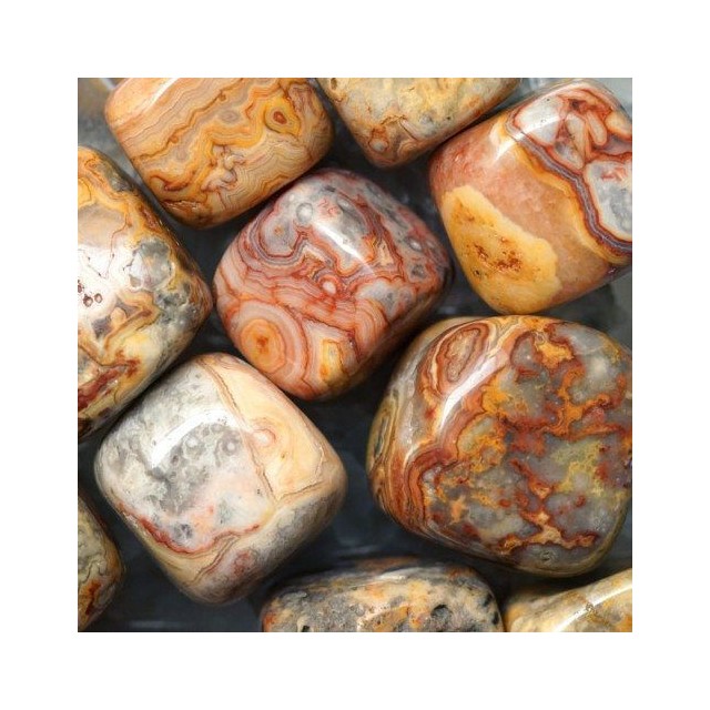 Obesek s poldragim kamnom CRAZY LACE AGATE