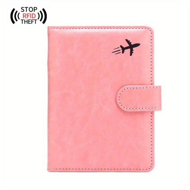 Etui za potni list, z zaščito pred RFID, roza barve