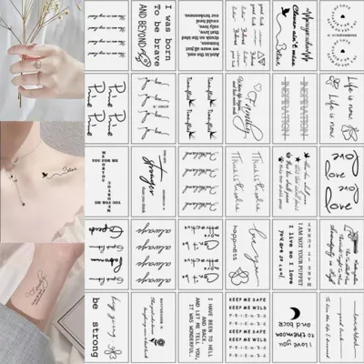 Komplet 30 začasnih tattoo nalepk 