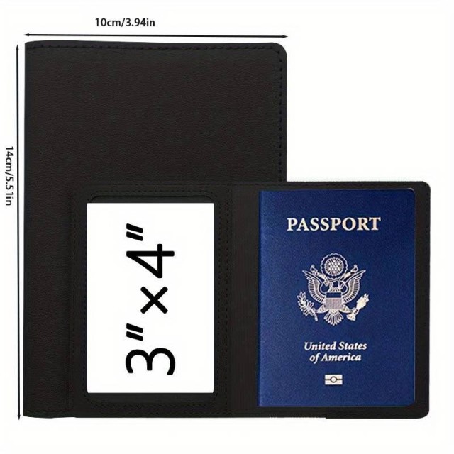 Etui za potni list, črne barve 