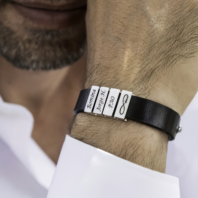 Personalizirana moška zapestnica z možnostjo do 5 gravur