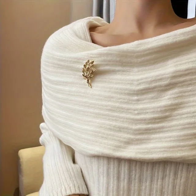 Elegantna Zlata Broška – Pšenični Klas