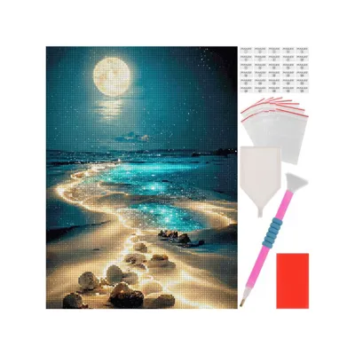 Diamantna slika - slikanje s kristalčki PLAŽA 