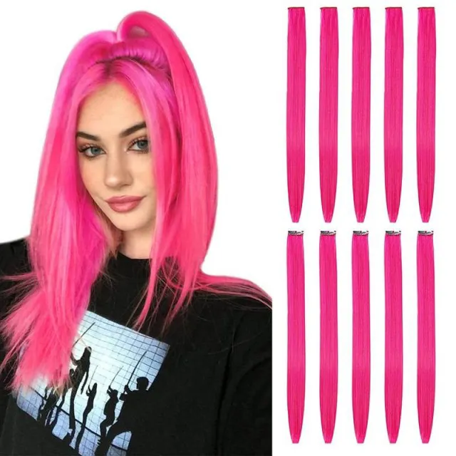Komplet 10 lasnih vstavkov, pink barve