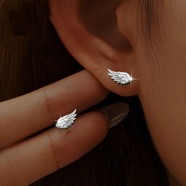 Elegantni uhani z angelskimi krili 