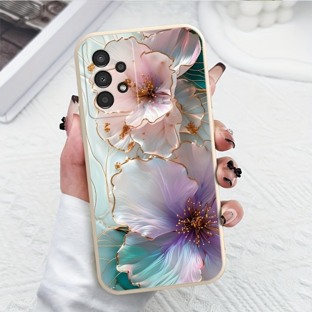 Elegantni ovitek z 3D cvetličnim motivom za Samsung Galaxy A55