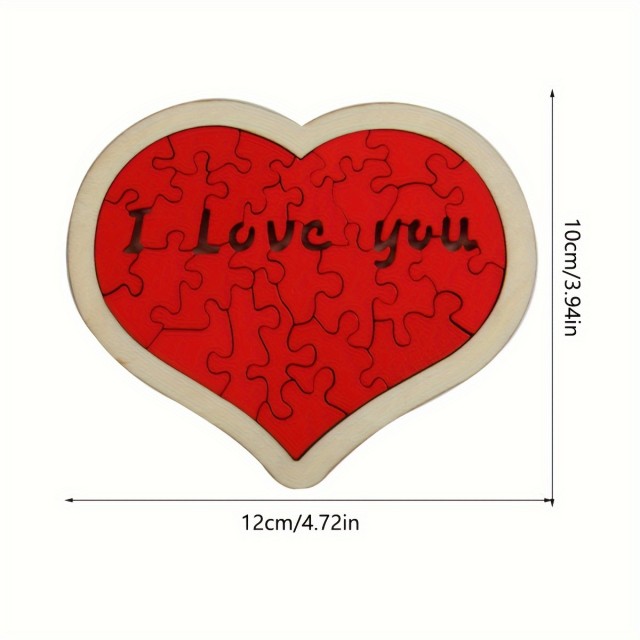 Mini romantična ljubezenska puzzle sestavljanka v obliki srca