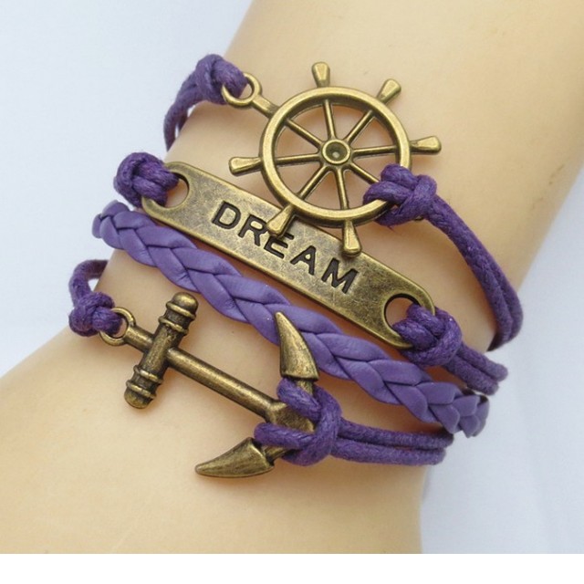 Infinity zapestnica vijolična Dream Anchor