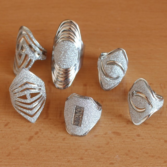 Komplet 4 prstanov srebrnih 