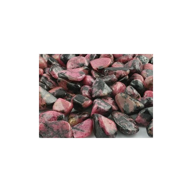 Obesek s poldragim kamnom RHODONITE