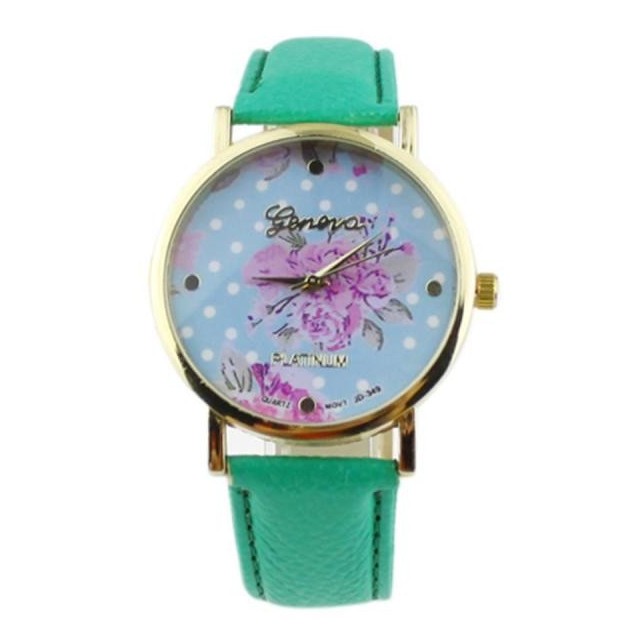 Modna ura Flower Dots mint