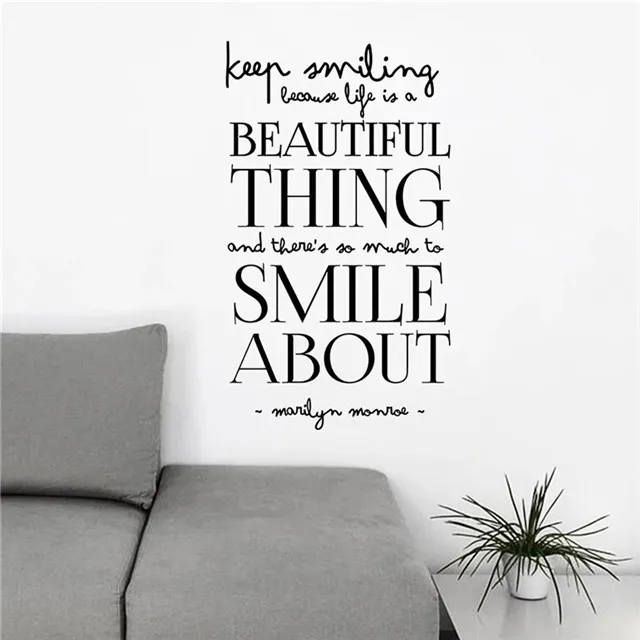 Stenska nalepka KEEP SMILING