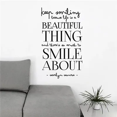 Stenska nalepka KEEP SMILING