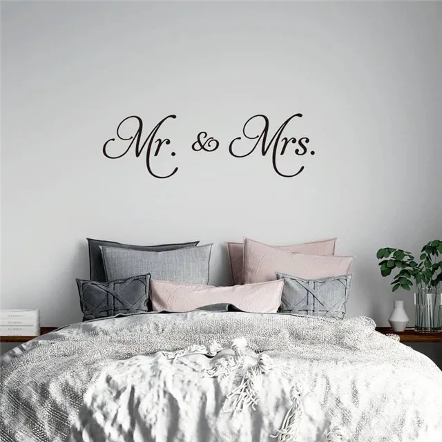 Stenska nalepka za spalnico MR.&MRS.