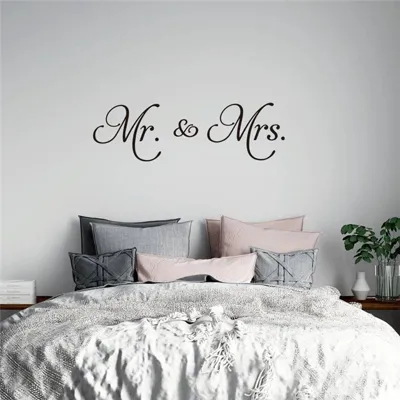 Stenska nalepka za spalnico MR.&MRS.